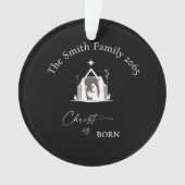 Personalized Nativity Name Acrylic Christmas Ornament (Vorderseite)