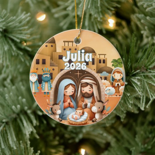 Personalized Nativity Ornament (Baum)