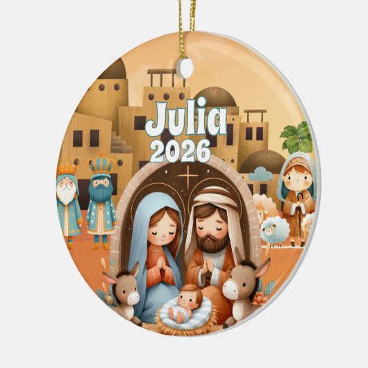 Personalized Nativity Ornament (Links)