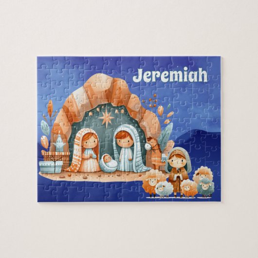 Personalized Nativity  Puzzle (Horizontal)