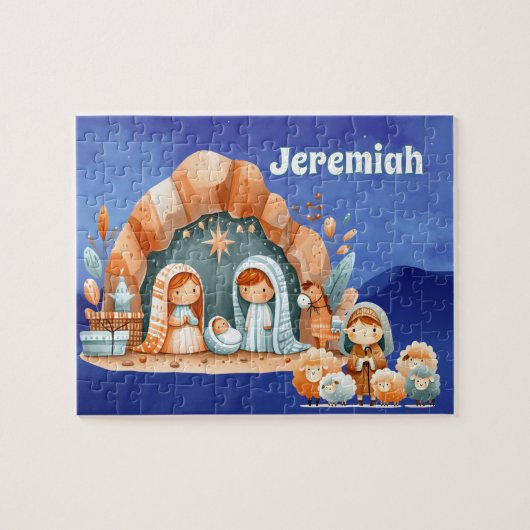 Personalized Nativity  Puzzle (Horizontal)