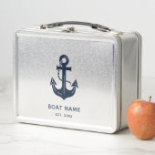 Personalized Nautical Anchor Boat Name Metall Brotdose (Beispiel)