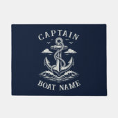 Personalized Nautical Captain Boat Name Anchor Fußmatte (Vorderseite)