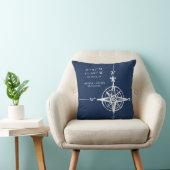 Personalized Nautical Coordinates & Compass Rose Kissen (Stuhl )