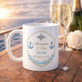 Personalized Nautical Honeymoon Crest Kaffeetasse