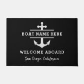 Personalized Nautical Welcome Aboard Anchor Fußmatte (Vorderseite)
