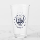 Personalized Navy Blue Golf Club Name Glas (Vorderseite)
