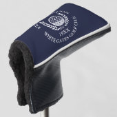 Personalized Navy Blue Golf Club Name Golf Headcover (3/4 Vorderseite)
