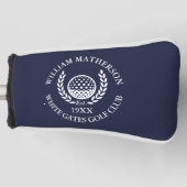 Personalized Navy Blue Golf Club Name Golf Headcover (Vorderseite)