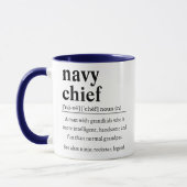 Personalized Navy Chief Definition Tasse (Links)