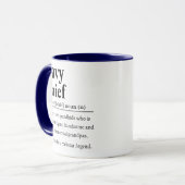 Personalized Navy Chief Definition Tasse (Vorderseite Links)