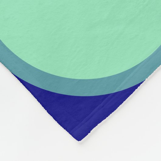 Personalized Navy Mint Polka Dot Pattern Modern  Fleecedecke (Ecke)