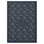 Personalized Navy Tablecloth Chic Gold Accent Tischdecke (Vorderseite)