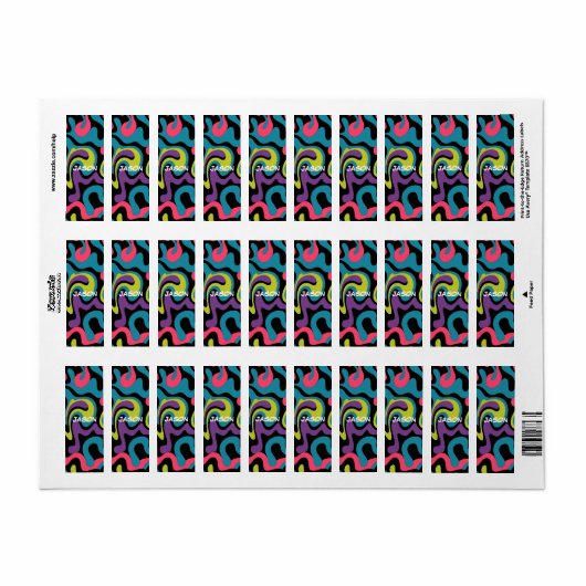 Personalized Neon Abstract Pattern — Retro Design (Vorne)