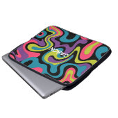 Personalized Neon Abstract Pattern — Retro Design Laptopschutzhülle (Vorne Knopf)