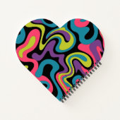 Personalized Neon Abstract Pattern — Retro Design Notizblock (Rückseite)