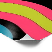 Personalized Neon Abstract Pattern — Retro Design Poster (Ecke)