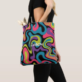 Personalized Neon Abstract Pattern — Retro Design Tasche (Von Nahem)
