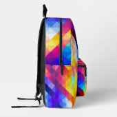 Personalized Neon Backpack | Abstract Rainbow Kids Bedruckter Rucksack (Links)