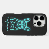 Personalized Neon French Bulldog Case-Mate iPhone Hülle (Rückseite (Horizontal))