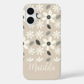 Personalized neutral color daisy  Case-Mate iPhone hülle (Rückseite)