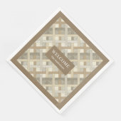 Personalized Neutral Napkins Elegant Table Accent Serviette (Ecke)