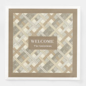 Personalized Neutral Napkins Elegant Table Accent Serviette (Vorderseite)