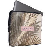 Personalized Neutral Palm Shadows Tropical Laptopschutzhülle (Vorne Rechts)