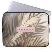 Personalized Neutral Palm Shadows Tropical Laptopschutzhülle (Vorderseite)