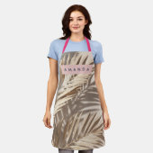 Personalized Neutral Palm Shadows Tropical Schürze (Getragen)