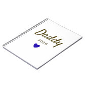 Personalized New Daddy Love Design with Year Notizblock (Linke Seite)