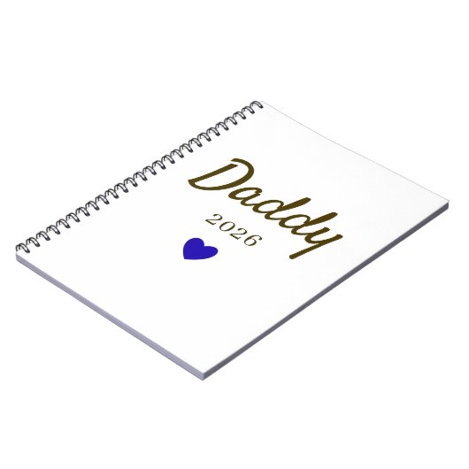 Personalized New Daddy Love Design with Year Notizblock (Linke Seite)