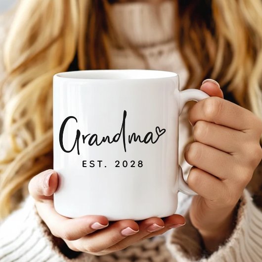 Personalized New Grandma Announcement Coffee Mug Kaffeetasse