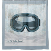 Personalized New Hampshire Ski. Eat Sleep Ski  Duschvorhang (Vorderseite)