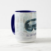 Personalized New Hampshire Ski | Eat Sleep Ski Tasse (Vorderseite Links)
