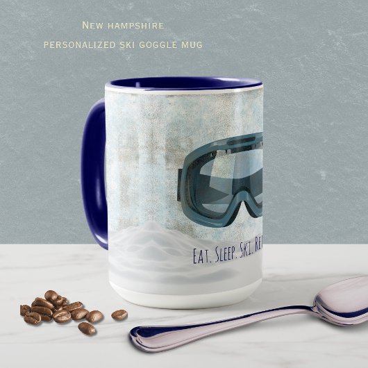 Personalized New Hampshire Ski | Eat Sleep Ski Tasse