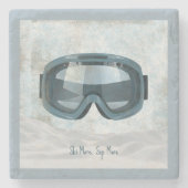 Personalized New Hampshire Ski Stone Coaster Steinuntersetzer (Vorderseite)