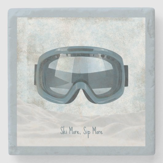 Personalized New Hampshire Ski Stone Coaster Steinuntersetzer (Vorderseite)