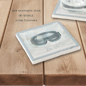Personalized New Hampshire Ski Stone Coaster Steinuntersetzer