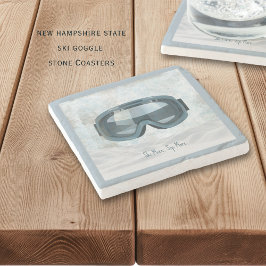 Personalized New Hampshire Ski Stone Coaster Steinuntersetzer