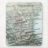 Personalized New Hampshire State Map  Mousepad (Vorne)