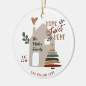 Personalized New Home Sweet Home Christmas Keramik Ornament (Links)