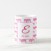 Personalized New Mom Established Pink Name Kaffeetasse (Mittel)