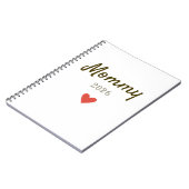 Personalized New Mommy Love Design with Year Notizblock (Linke Seite)