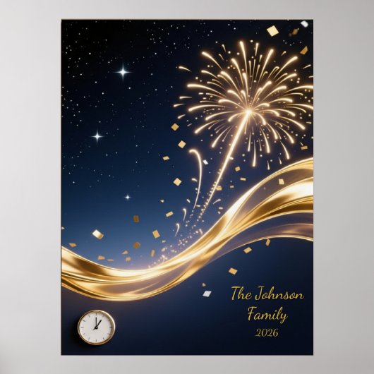 Personalized New Year 2026 Wall Art Poster (Vorne)