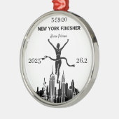 Personalized New York Marathon Finisher Ornament Aus Metall (Links)