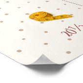 Personalized Newborn Baby – Raccoon & Birth Stats Poster (Ecke)