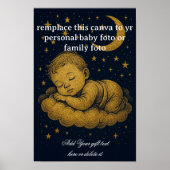 Personalized Newborn Gift, Custom Name & Date  Poster (Vorne)
