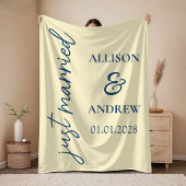 Personalized Newlywed Blanket Gift for Him or Her Fleecedecke