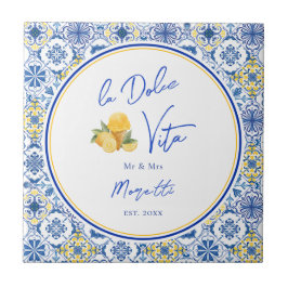 Personalized Newlywed Mediterranean Coastal Home  Fliese